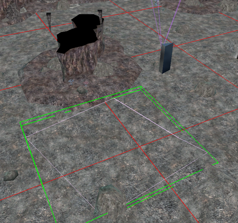 Spawn points are the big purple outlined arrows, in this case in the top left of the image.
